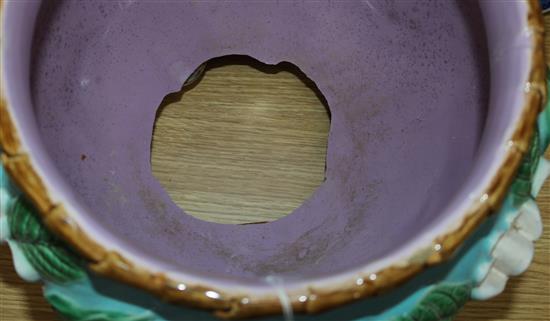 A Minton? Majolica jardiniere (a.f.)